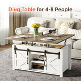 Coffee Table Lift Top, 4 in 1 Multi-Function Convertible Coffee Table