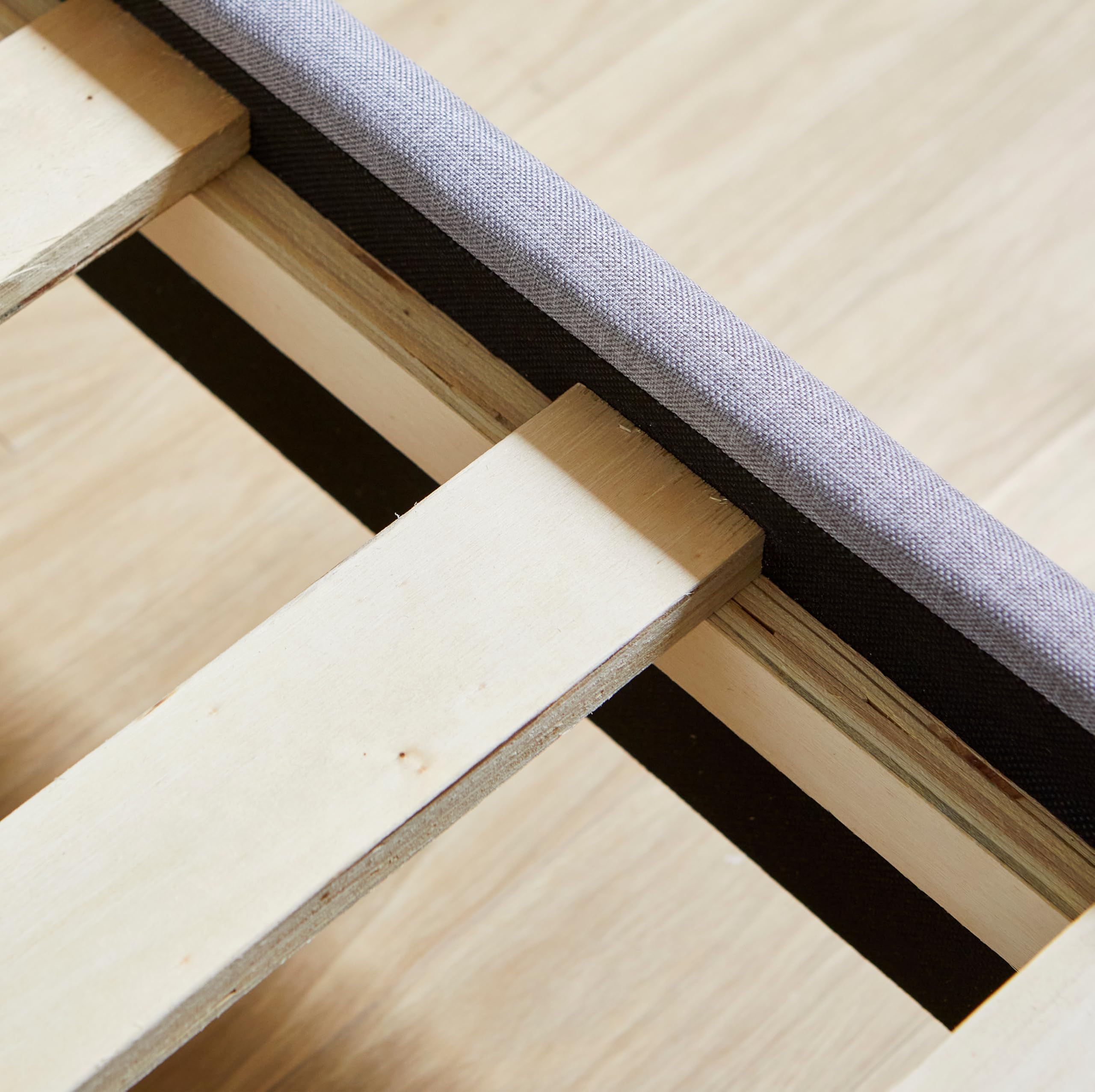 Stella Queen Platform Bed with Adjustable Headboard - Gray Fabric Upholstered Frame