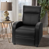 Tuoze Modern PU Leather Recliners Chair Adjustable Home Theater Seating with Sofa Padded Cushion (Black), Large