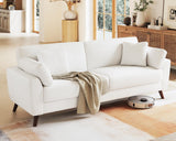 Sofa, 86 Inch Modern Couch with 4 Throw Pillows, 3 Seater Couch for Living Room