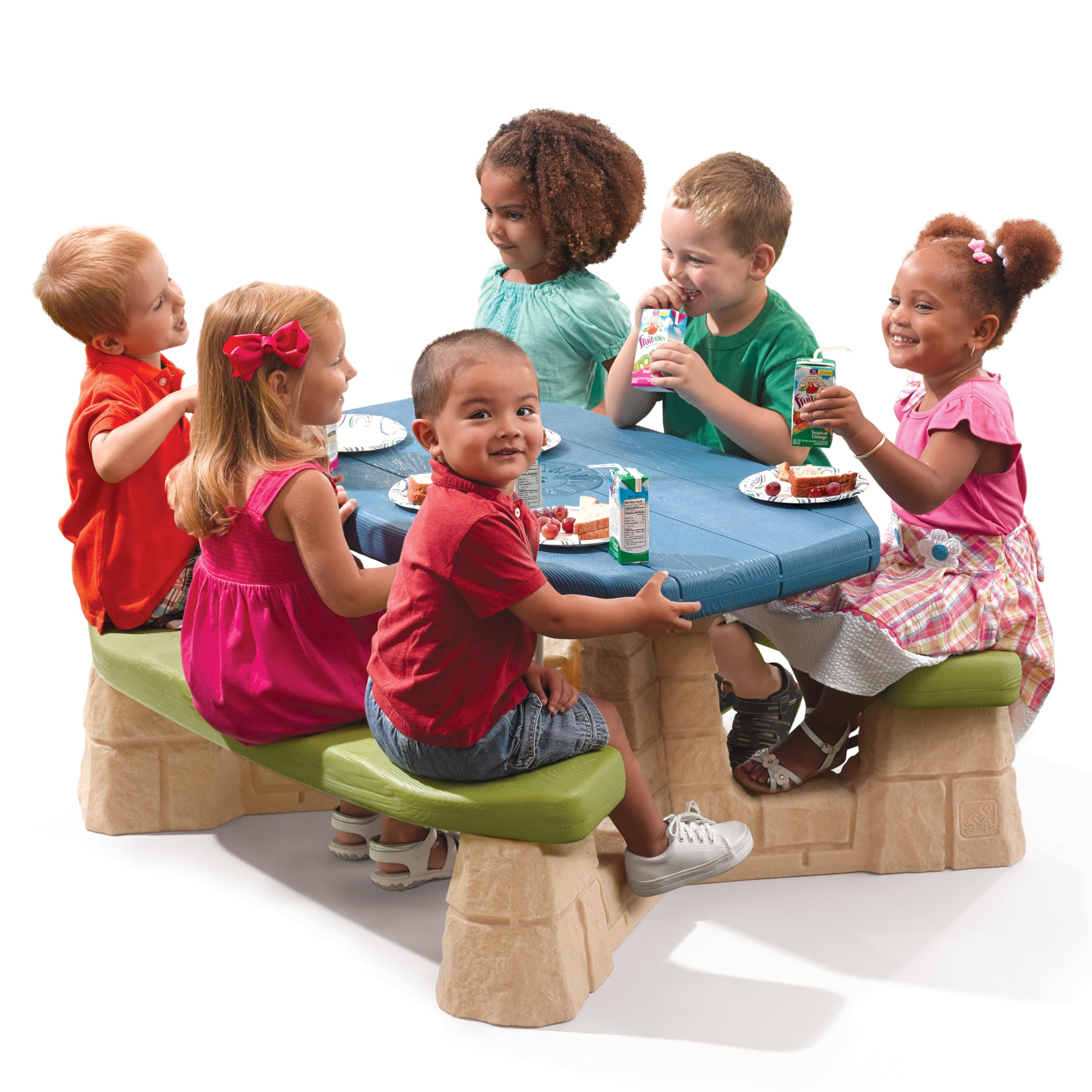 Naturally Playful Kids Picnic Table with Removable Umbrella, Indoor/Outdoor Toys