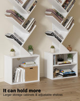 SUNMORY Tree Bookshelf, Brown and White