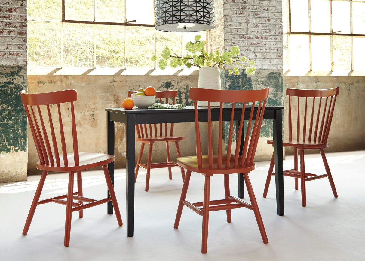 Kimonte Rectangular Dining Table - Contemporary Black Wood