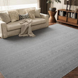 Washable Area Rugs 8x10-Boho Beige Rugs for Living Room Machine Washable-3D Rugs