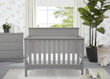 Fancy 4-in-1 Convertible Baby Crib - Greenguard Gold Certified, Grey