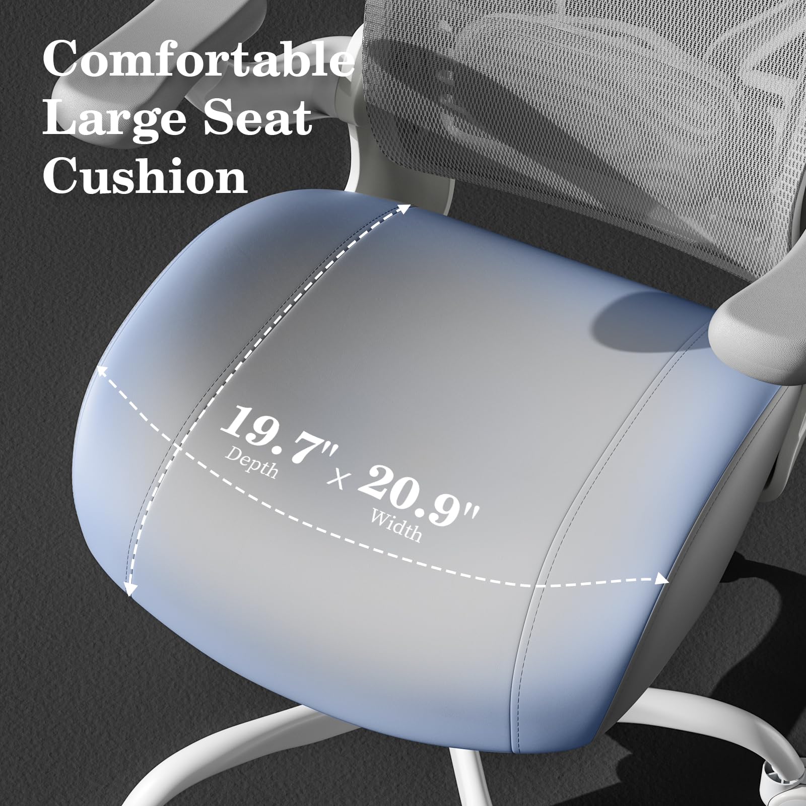 Ergonomic Office Chair with Memory Foam Seat and Adjustable Lumbar Support