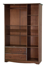 100% Solid Wood Grand Wardrobe/Armoire/Closet w/Shelves & Drawers