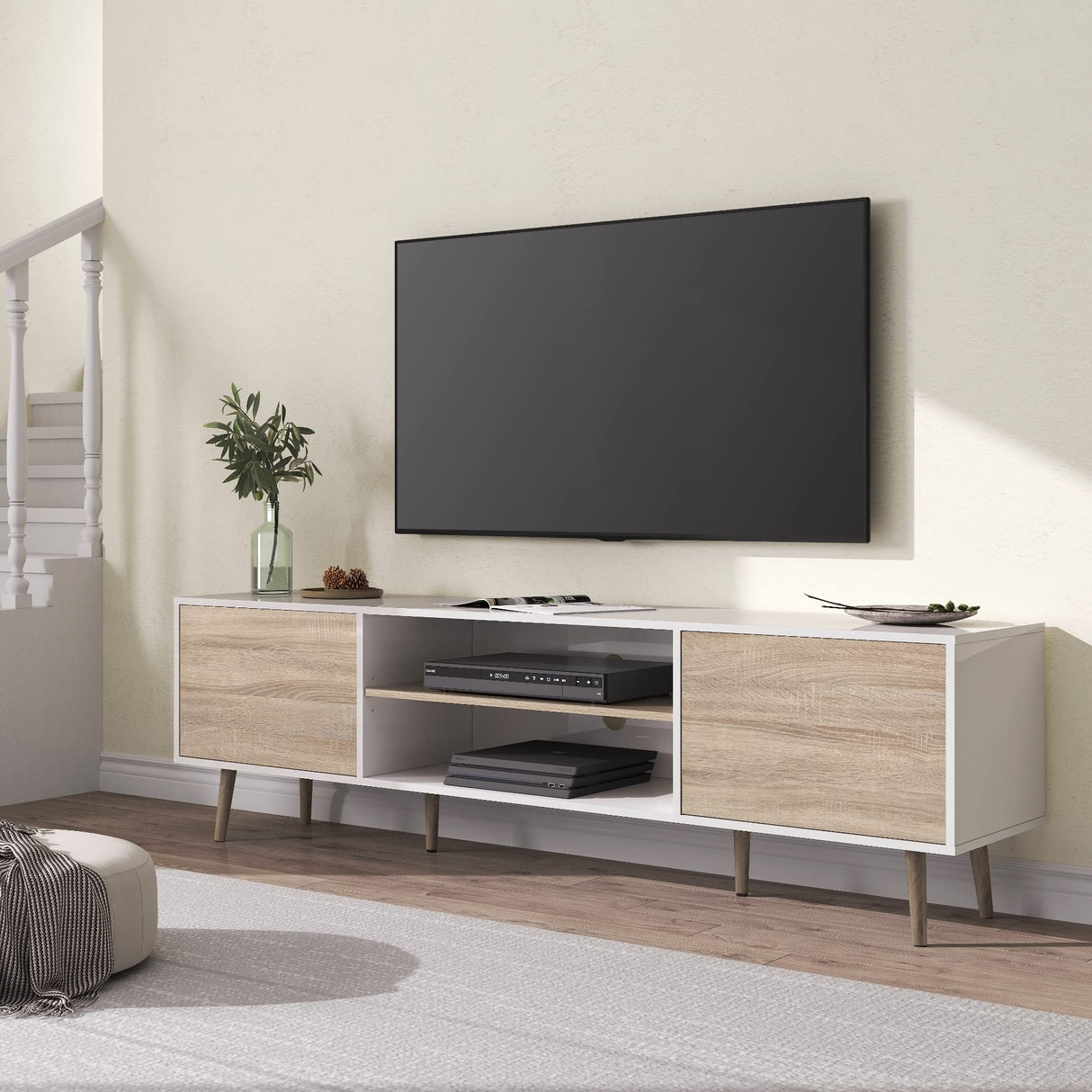 Mid Century Modern TV Stand for TVs up to 75 inches