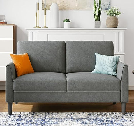 58" W Loveseat Sofa, Small Couch Modern Comfy Couch for Bedroom