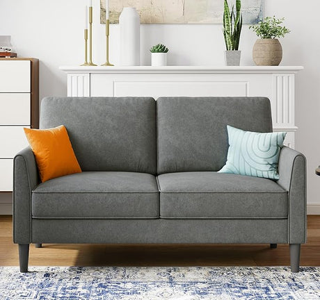 58" W Loveseat Sofa, Small Couch Modern Comfy Couch for Bedroom and Living Room