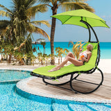 Hammock Chair Swing Lounger, Outdoor Hanging Chair with Shade Canopy,