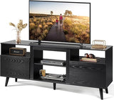 Stand for 65 Inch TV, 58 inch Entertainment Center with 2 Storage Cabinets, Media