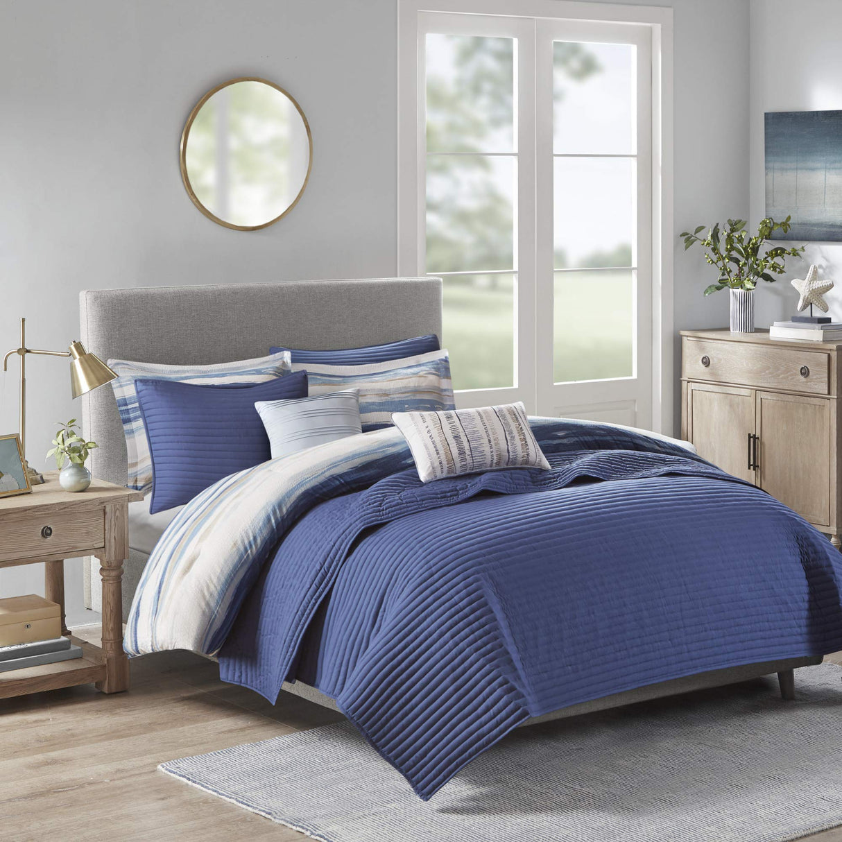 Marina Comforter Quilt Combo Set - Modern Luxury Design, All Season Down