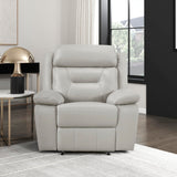 Recliner Chair Leather Recliner with Pillow Top Armrests, Home Theater Seating