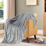 Fleece Bed Blanket King Size 90x108 inches, Super Soft Fluffy Fuzzy Plush Blanket