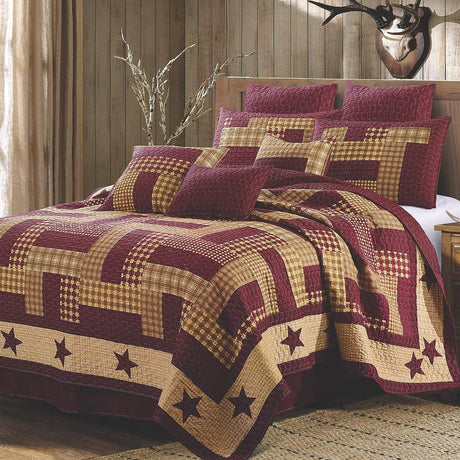 2 Piece Full/Queen Lodge Quilt Bedding Set - Rustic Country Reversible Comforter Set