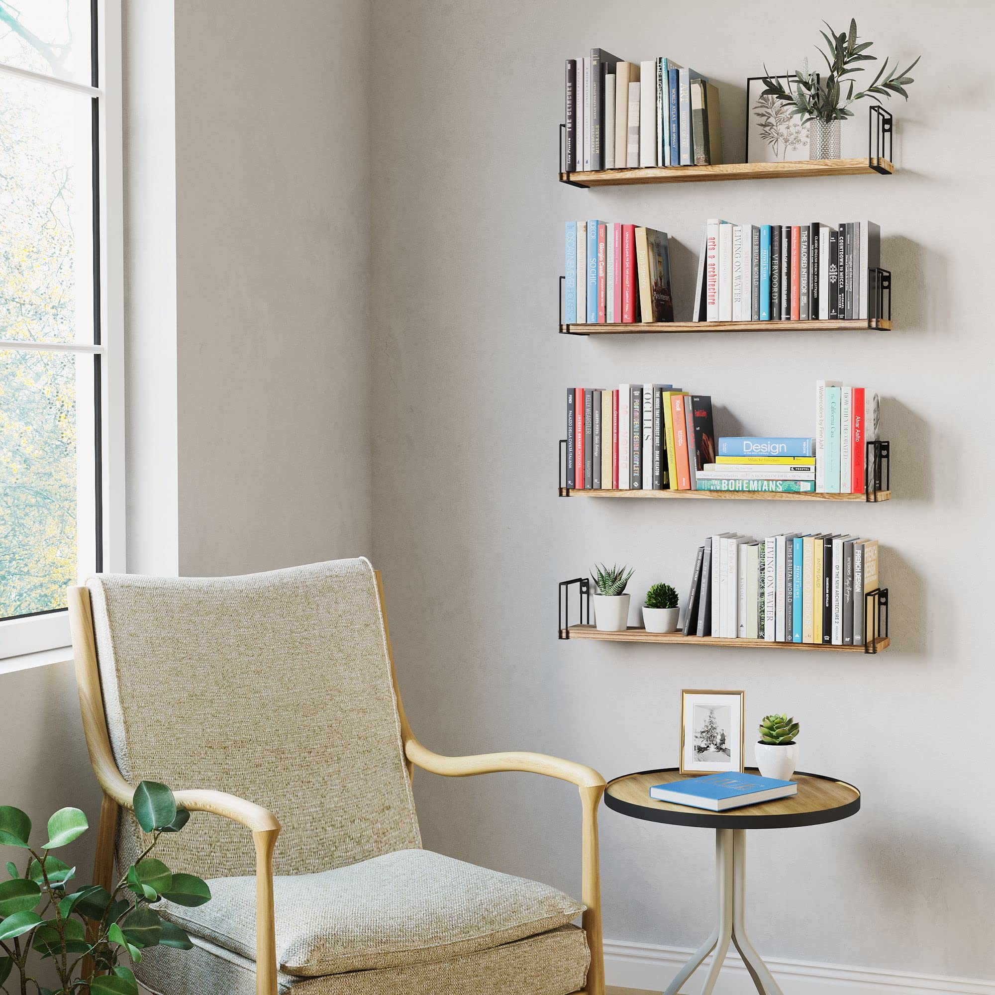 Avila Floating Shelves for Wall, Kitchen Pantry Organization and Storage Shelves