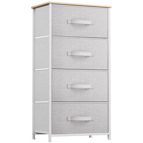 Dresser with 4 Drawers - Fabric Storage Tower, Organizer Unit for Bedroom, Living Room
