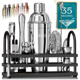 Mixology Bartender Kit Bar Set | 14-Piece Cocktail Shaker Set | Martini Barware Mixing
