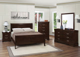 Louis Philippe Traditional Bedroom Wooden Eastern King Size Sleigh Bed Frame 47