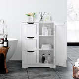 Bathroom Floor Storage Cabinet, Bathroom Freestanding Cabinet with 3 Large Drawers