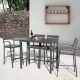 Bar Table High Top Table with All-Aluminum Frame Rectangular Pub