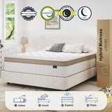 King Size Mattress - Upgrade Strengthen - Firm 14 Inch Hybrid King Mattress in A Box