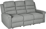 2 Seater Recliner Sofa with Manual Pull Tab, Fabric Reclining Sofa, RV Couch, Home