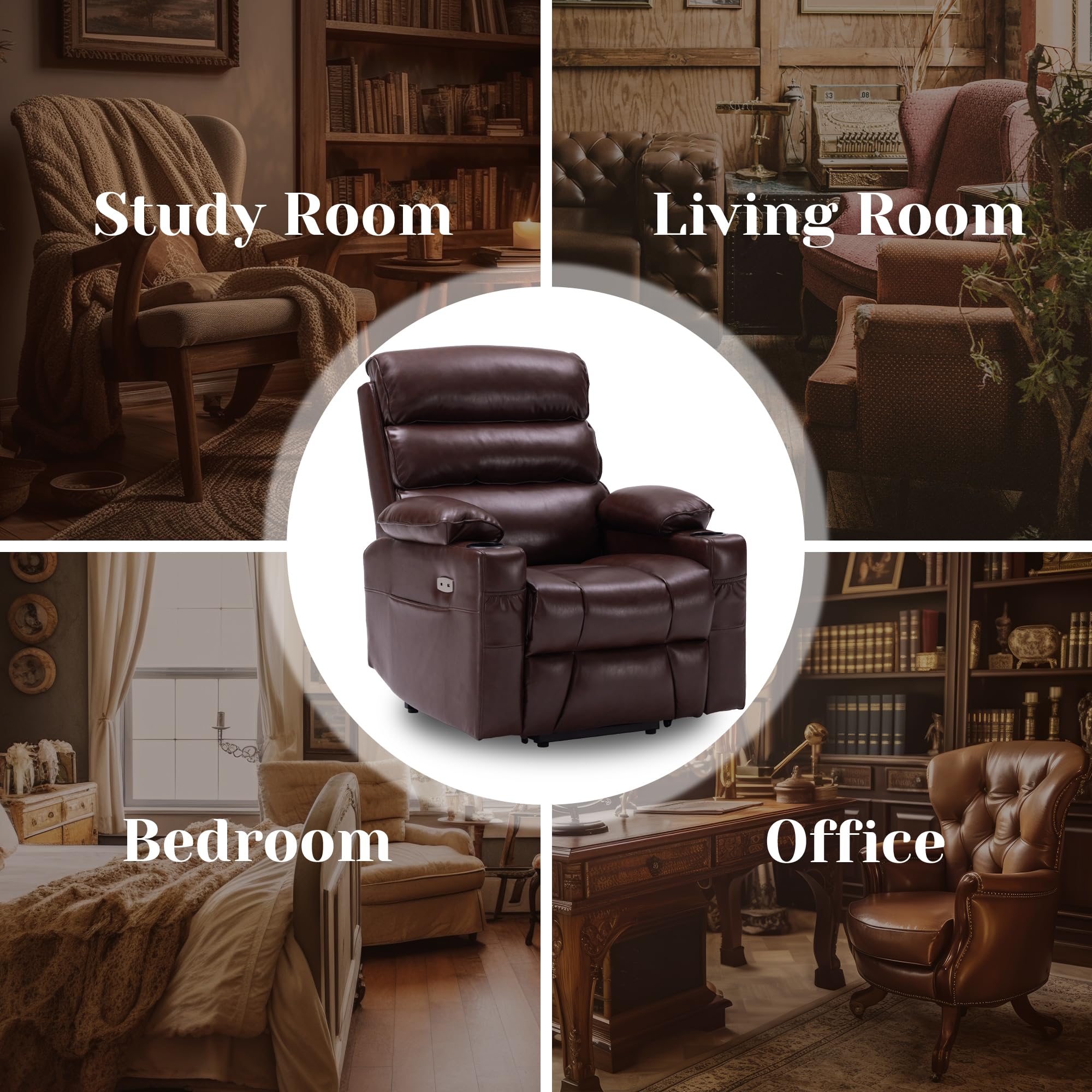 VivaRest Memory Power Recliner – Dual Motor, Heating, USB-C