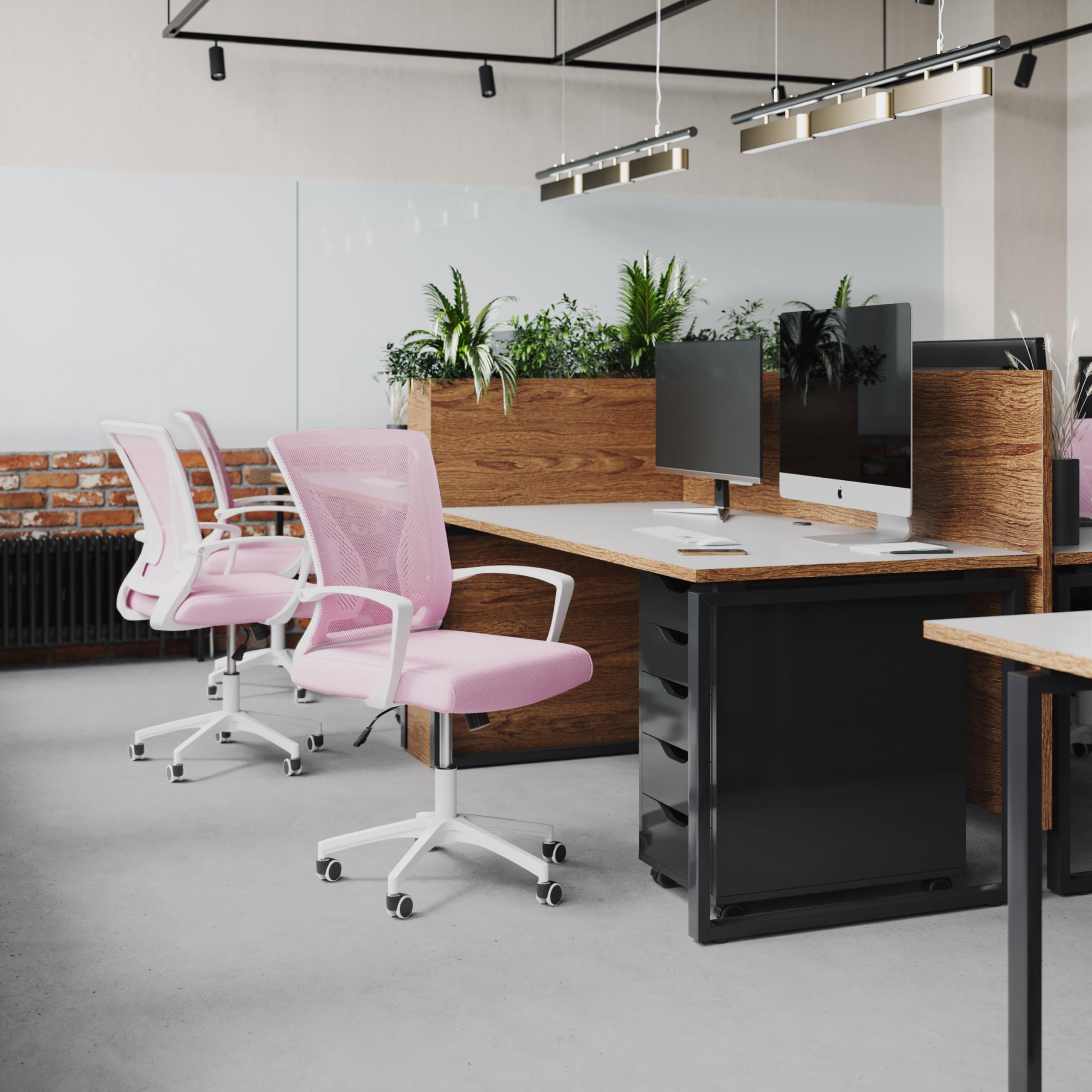 Mesh Back Ergonomic Height Adjustable Task Chair - for Home Office, Tilting, Padded Seat