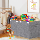 Large Toy Box Chest Storage with Lid - Collapsible Kids Toys Boxes Organizer Bins Baskets