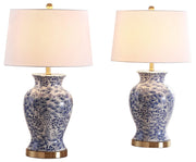 Alona Blue White Chinoiserie Table Lamp Set of 2 - 28 Inch