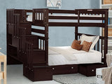 Tall Stairway Bunk Beds Twin over Twin