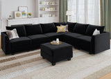 Sectional Sofa Velvet U Shaped Couch with Storage Oversized Modular