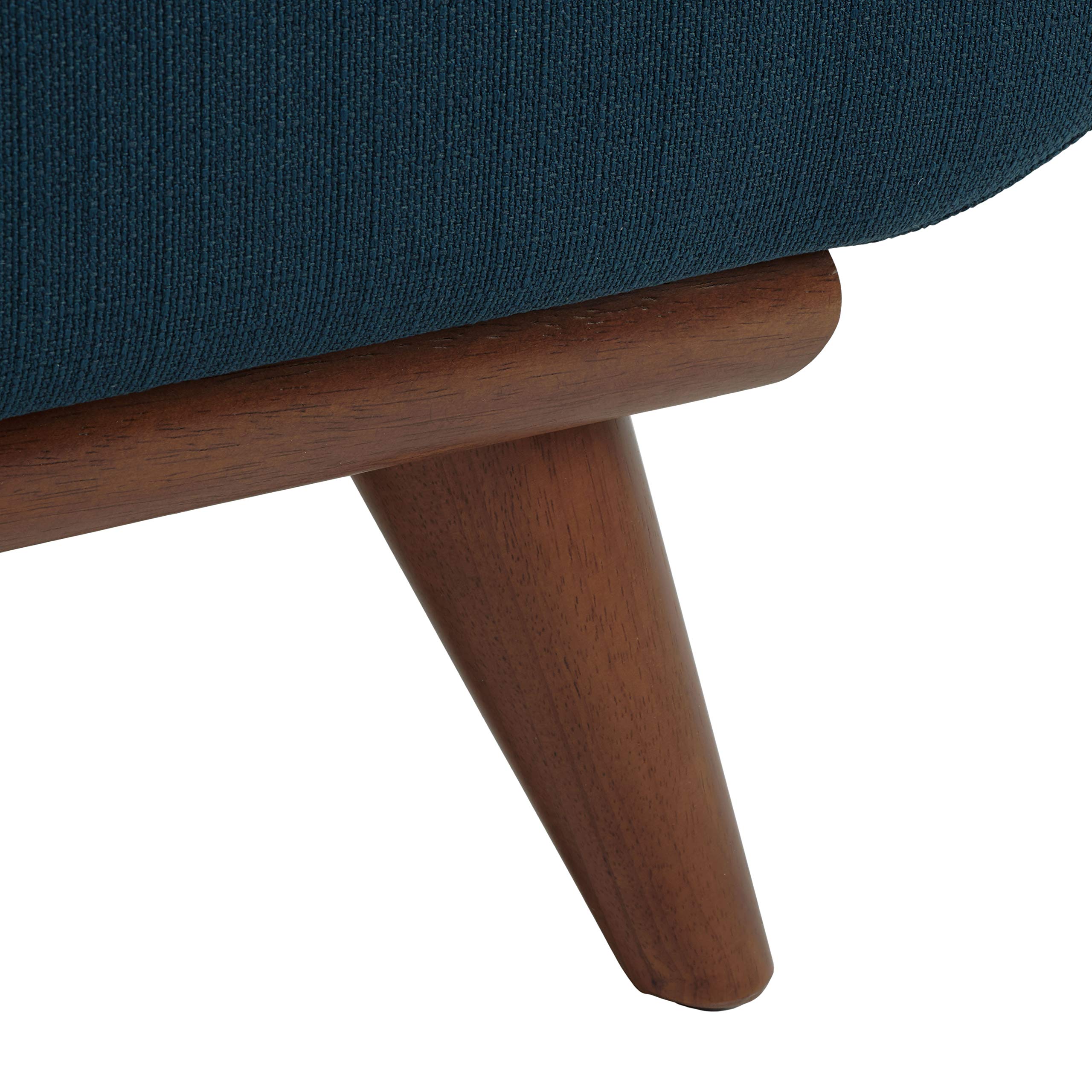 Couture Home Opal Mid-Century Dark Teal Linen Tufted Arm Chair