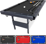 Full Size 8 ft x 4.2 ft Billiards Game Table - Foldable Design, Includes Full Set of Pool Balls