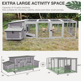 Large Chicken Coop for 6 Chicken Outdoor Chicken House with Large Run