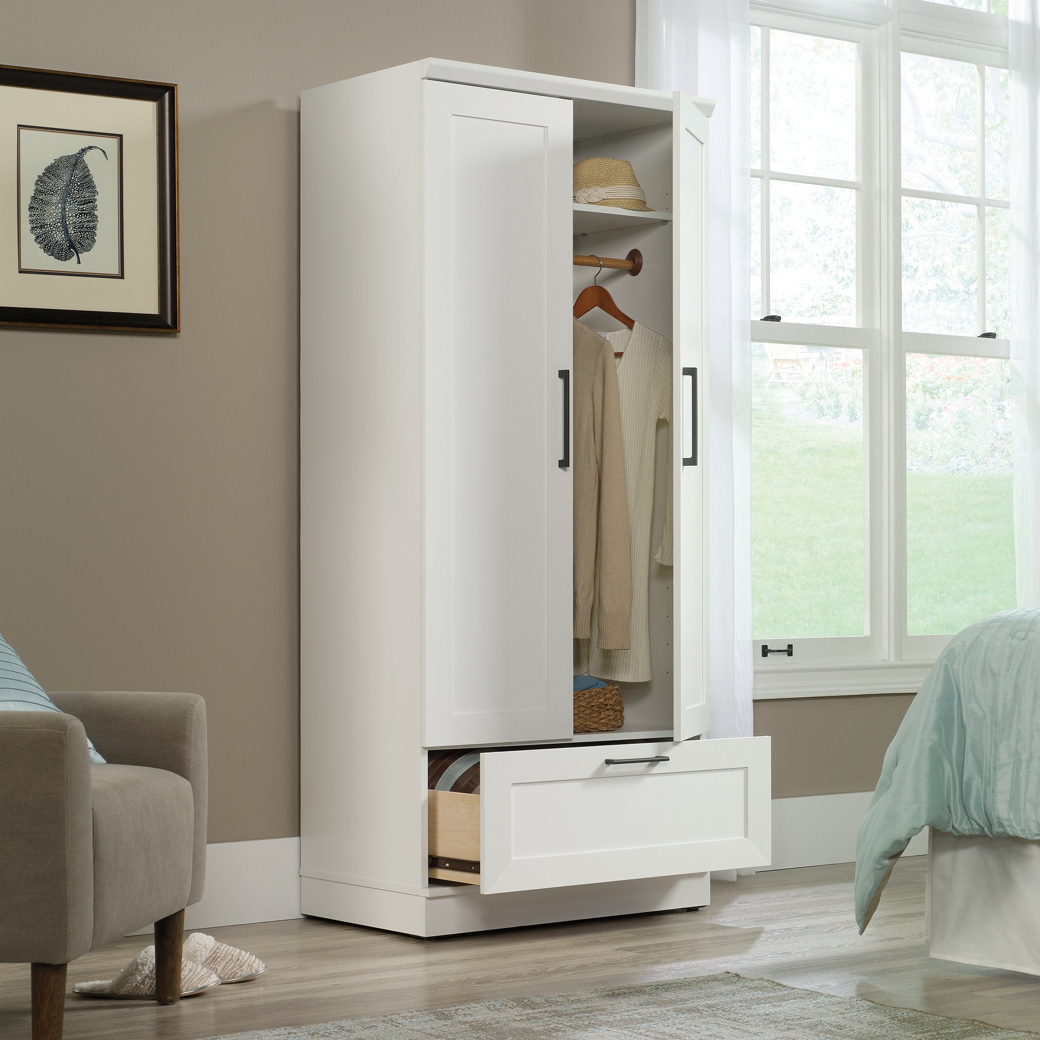 HomePlus Wardrobe/Pantry cabinets, L: 29.06" x W: 20.95" x H: 71.18"
