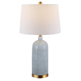 Stark Blue Glass 27-inch Bedroom Living Room Home Office Desk Nightstand Table Lamp