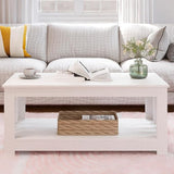 Wooden One Style Fits All Coffee Table - Walnut & White Coffee Table