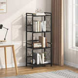 3 Tier Metal Bookshelf Bathroom Storage Standing Shelf Unit Kitchen Storage Organizer