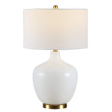 Lighting Collection Eugenie Modern Contemporary Antique White Glass Gourd 27