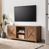 TV Stand for TV's up to 65" in Golden Oak, Electric Fireplace TV Stands for the Living Room