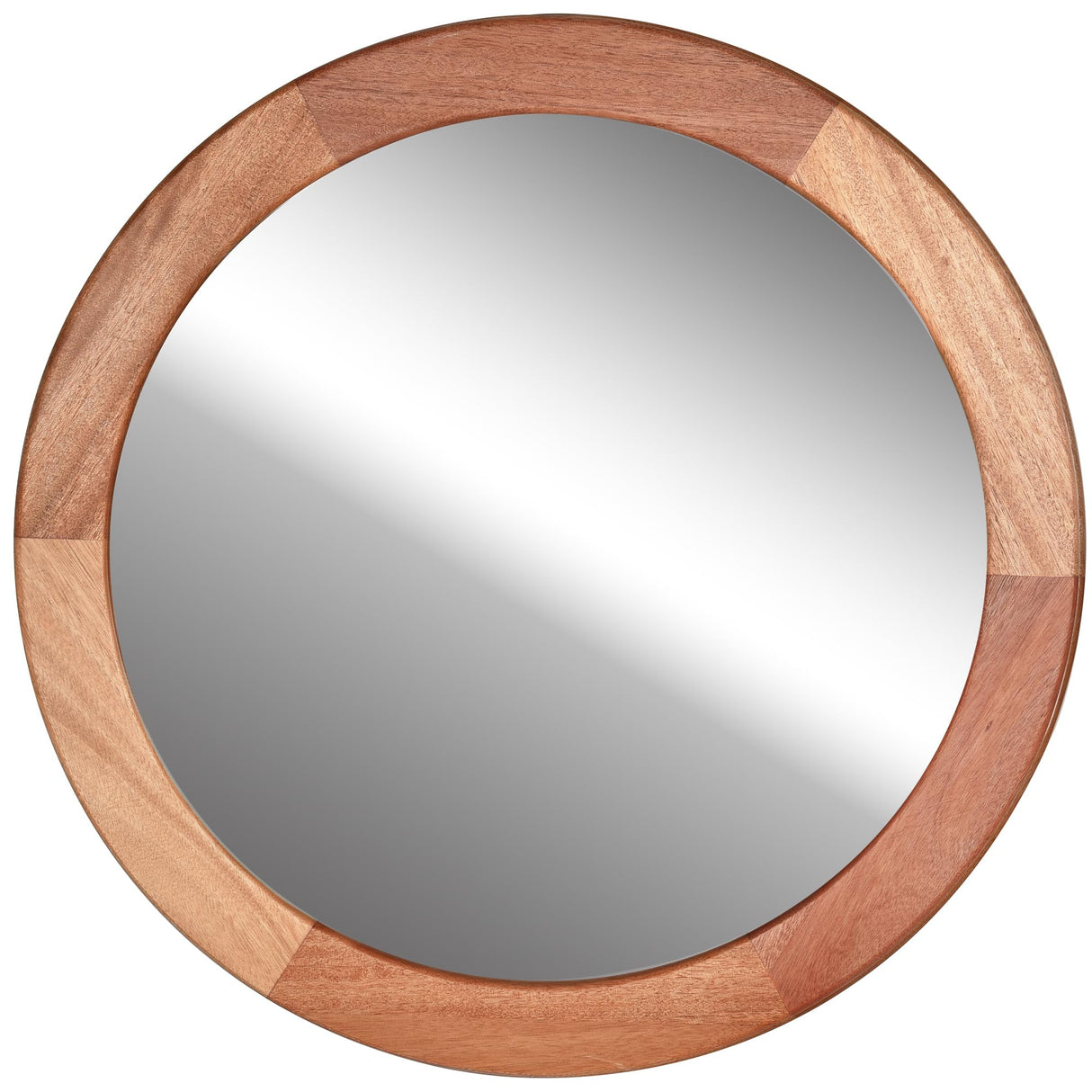 Mirrors 30 Inch,Wood Vanity Wall Rustic Mirror with Walnut Frame, Wooden Circle