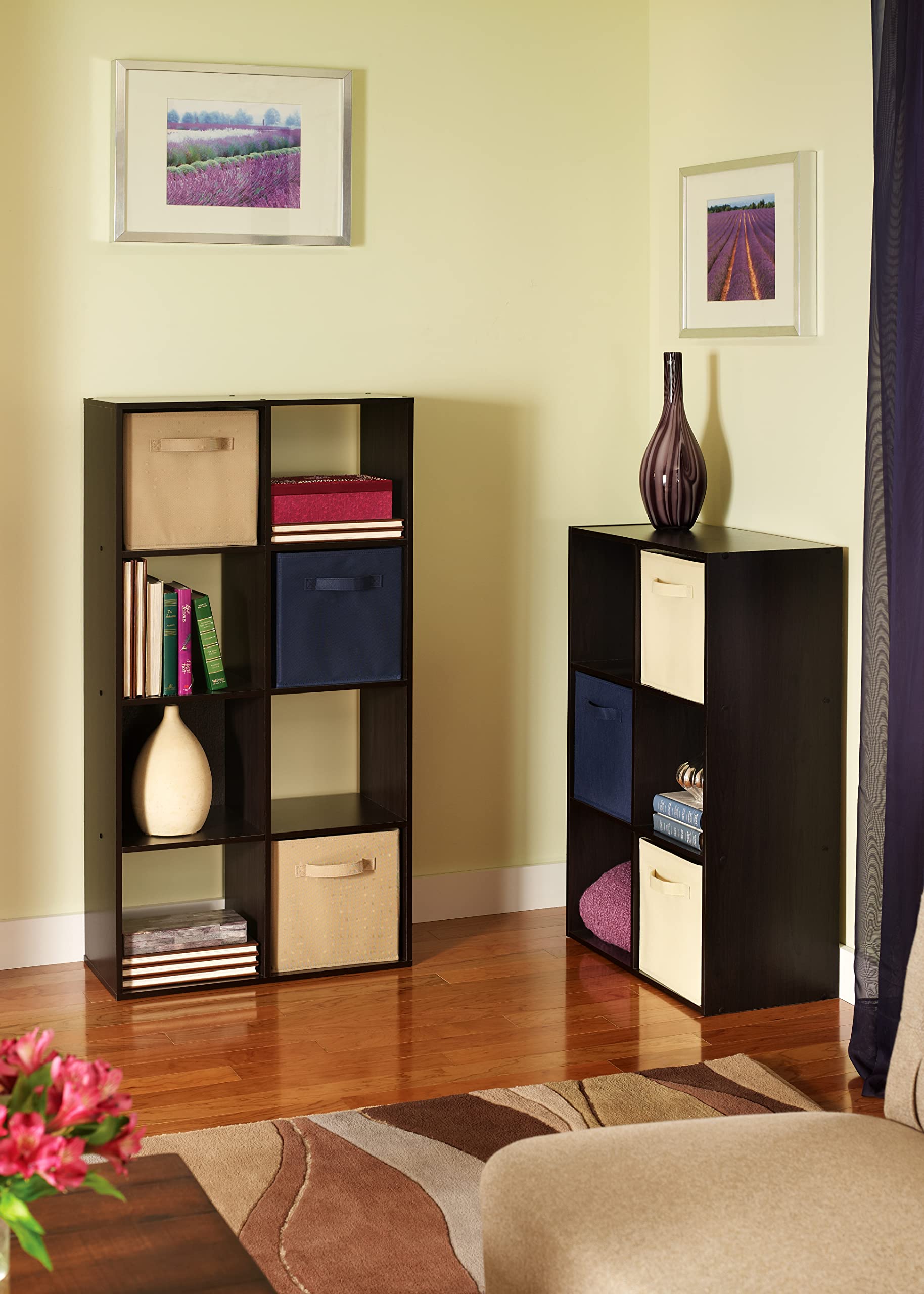 Cubeicals 8 Cube Storage Shelf Organizer Bookshelf Stackable, Vertical or Horizontal