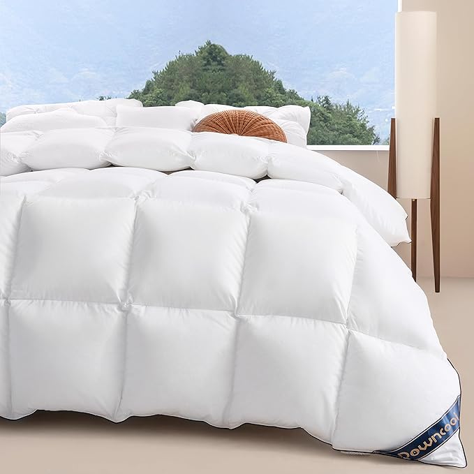 Goose Feather Down Comforter California King -Ultra Soft Hotel Collection Comforter