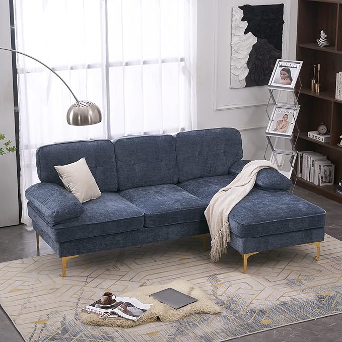 Convertible Sectional Sofa 110" L-Shape Sofa Couch 4-Seat Couch