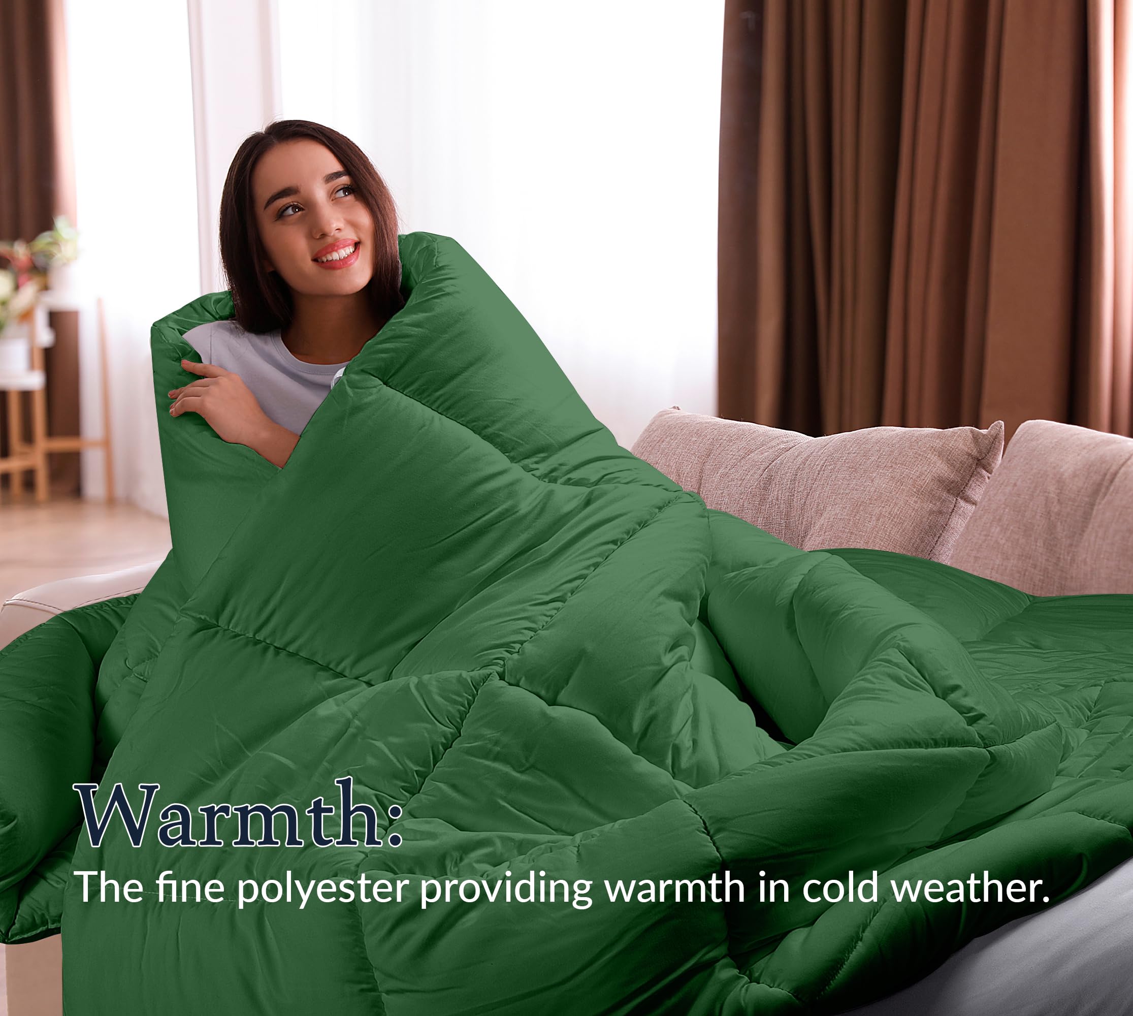 Comforter - Duvet Insert - All Season Soft Quilted Comforters with 8 Corner Tabs