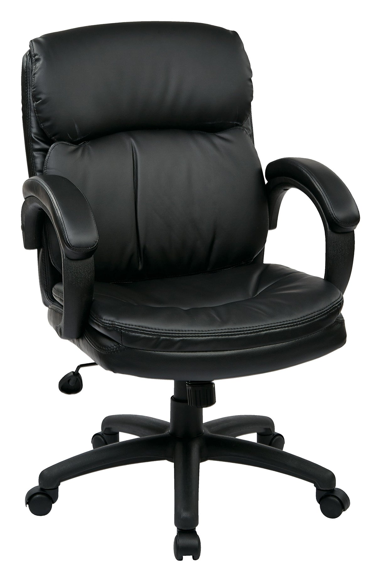 EC Series Executive Bonded Leather Mid Back Adjustable Office Chair with Thick Padded