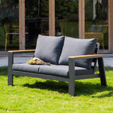 Outdoor Loveseat Sofa All-Weather Patio Sofa Couch High Back 2 Seater